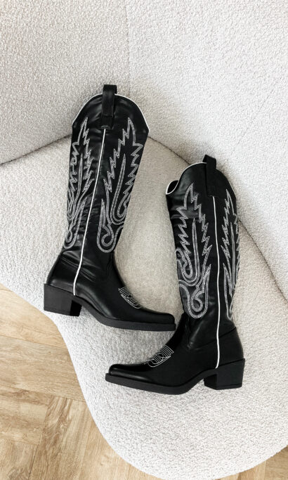 Hailey western boots zwart